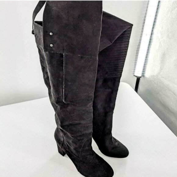 JUSTFAB RAMONA LONG SUEDE OVER THE KNEE WOMEN"S BOOTS - Picture 1 of 16